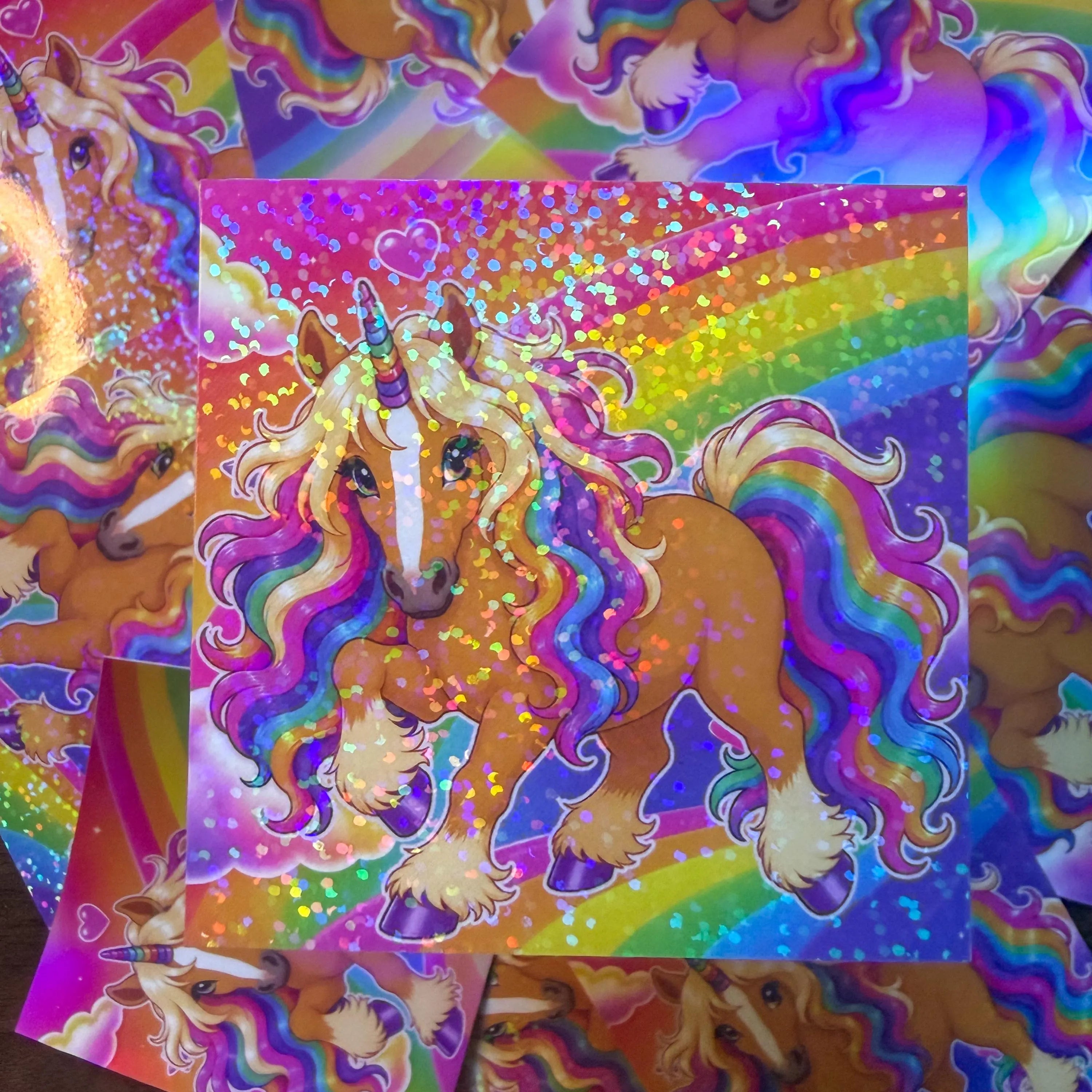 Rainbow Unicorn Sticker • Cute Holographic Option • Magical Vinyl Decal