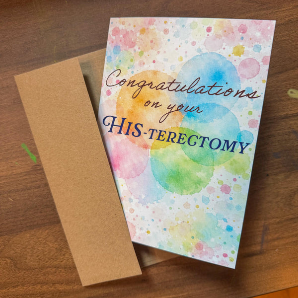 Congratulations on Your HIS‑terectomy Card – Trans Affirming Hysterectomy Card – Gender‑Affirming Surgery Gift