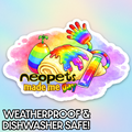 Rainbow Omelette Sticker | Nostalgic Virtual Pet Pride Fan Art