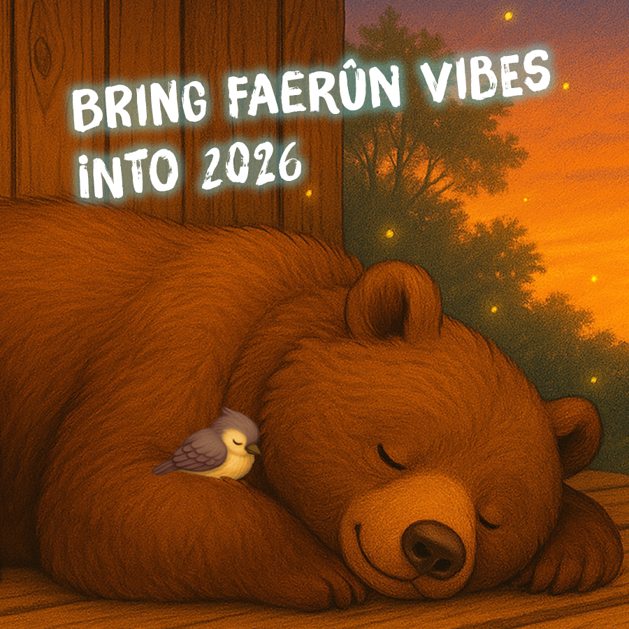 2026 Fantasy Creature Wall Calendar | Cozy D&D Inspired Faerûn Art